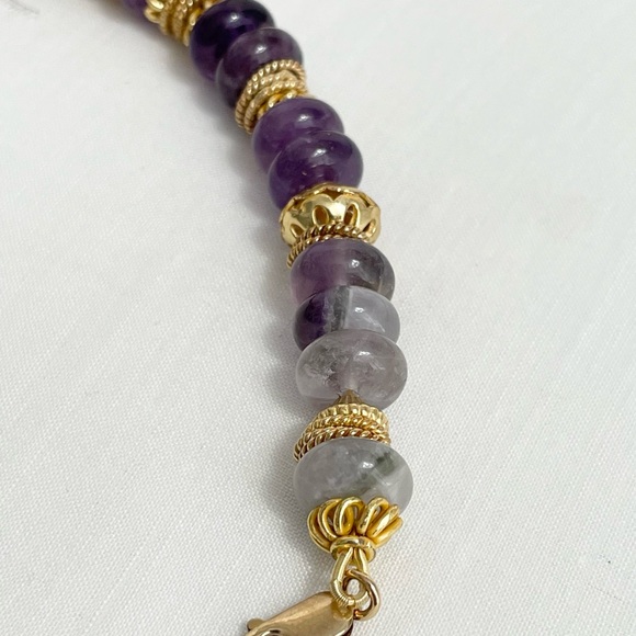 Amethyst and Gold Vermeil bracelet - Picture 5 of 6